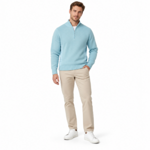 the azure pure cotton half zip 1