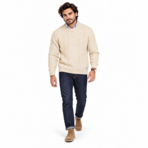 Home Page the nordic cable knit crewneck 1
